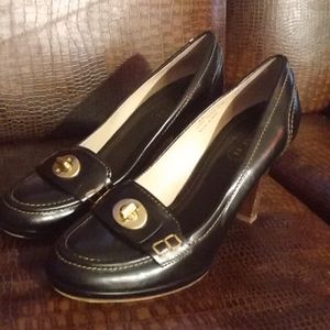 COACH | dark brown Leather Danna Pumps Womens Size 6